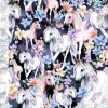 Flower horses (muste / pastelli) digitrikoo 220g