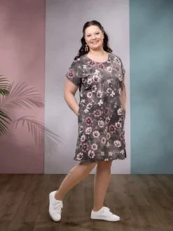 KESÄmekko (Suklaakosmos ruskea / roosa trikoo)