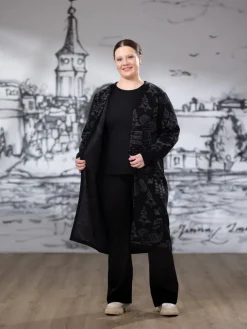 NEULEtakki (Sielulintu musta / tummanharmaa puuvilla)