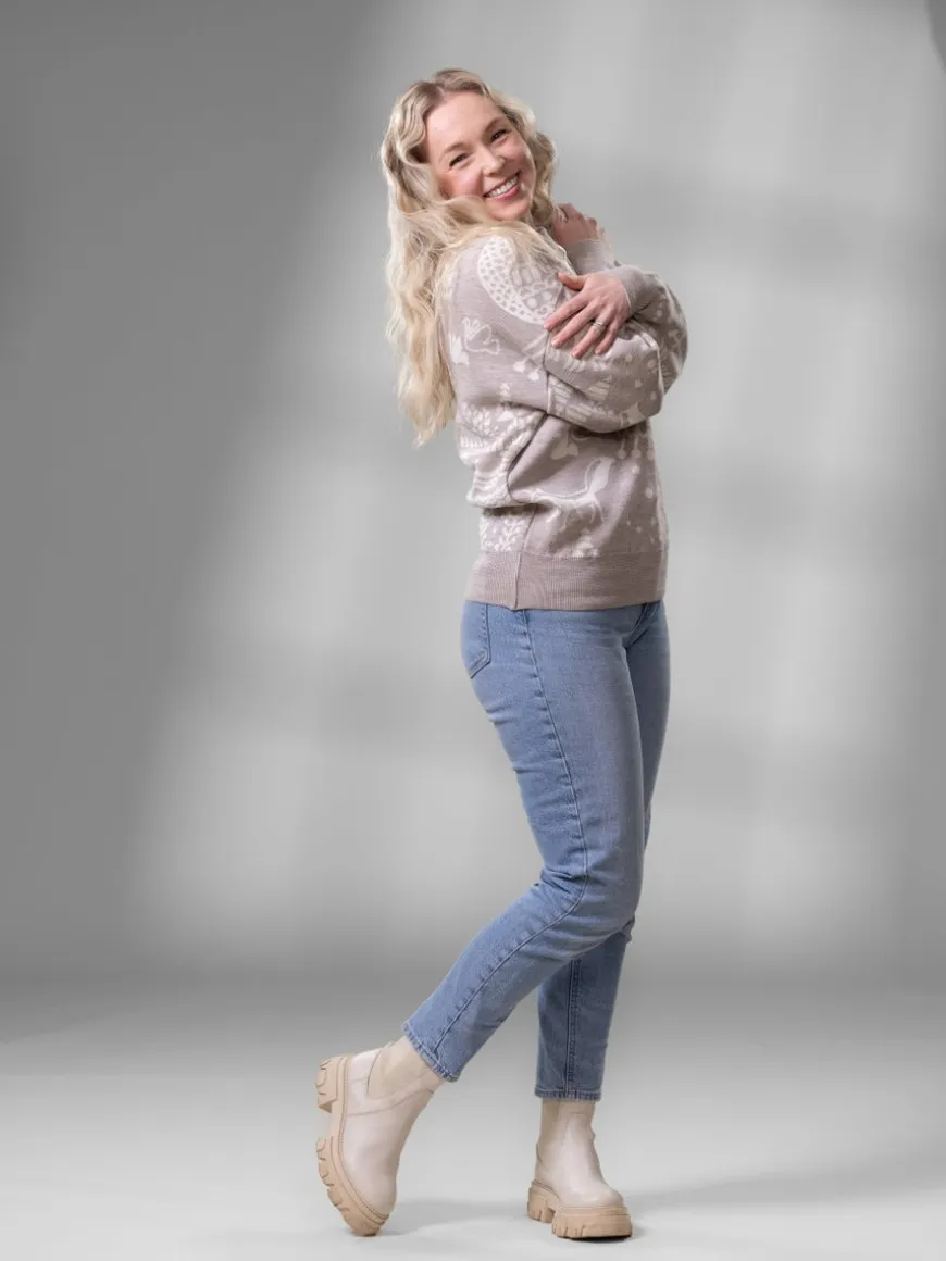 SIELULINTUneule (beige / luonnonvalkoinen merinovilla)
