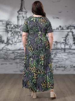 SUVImekko maxi (Yrttipuutarha musta / lila / keltainen trikoo)